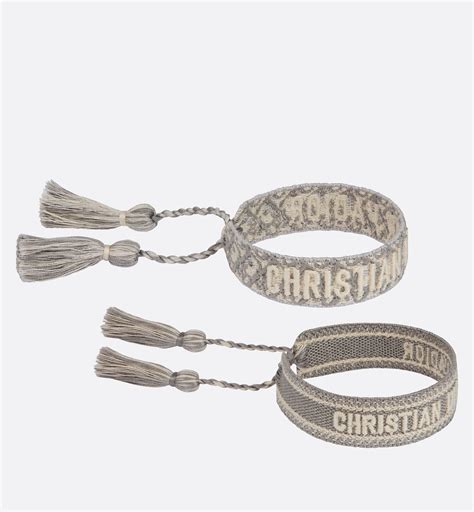 bracelet dior tissu gris|christian dior bracelets.